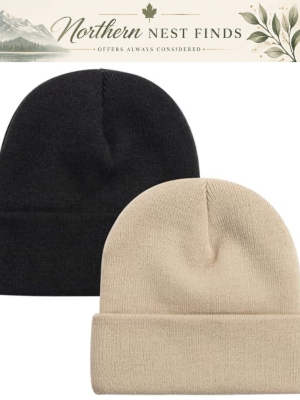 Cable Knit Ponytail Beanie Stretch Winter Skull Cap Warm